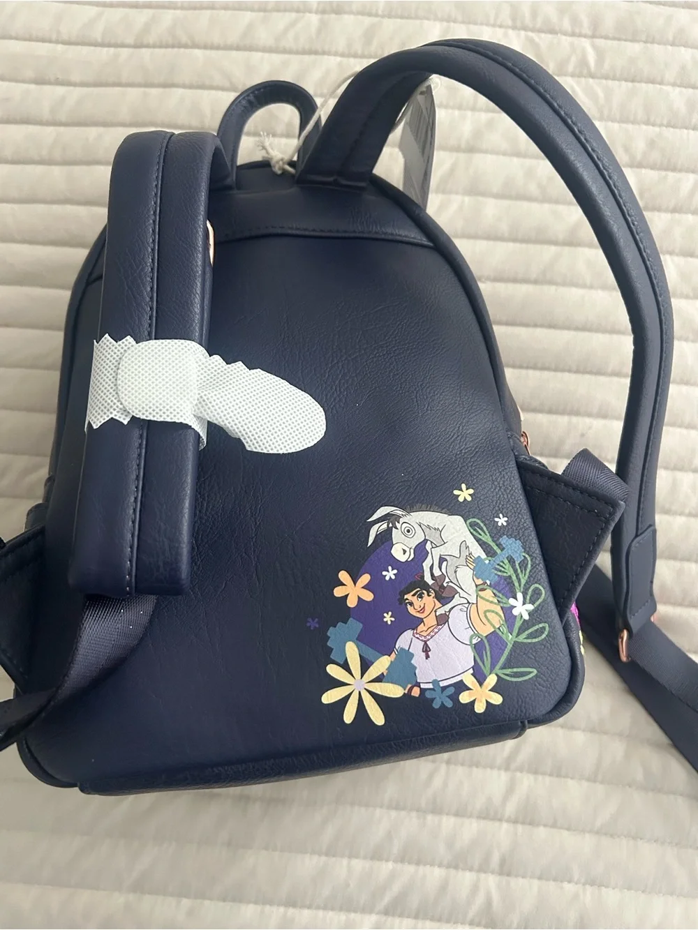 Loungefly Navy Floral 'Being Strong is Fabulous' Mini Backpack
